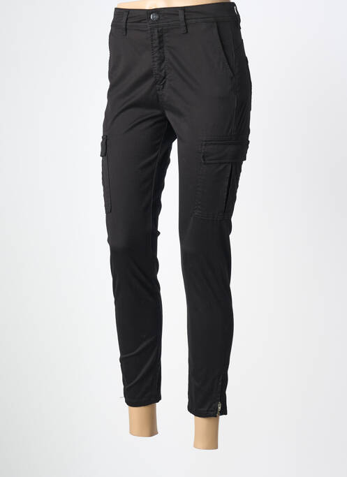 Pantalon 7/8 închidere cu fermoar sub clapetă cu nasturi negru SALSA femme