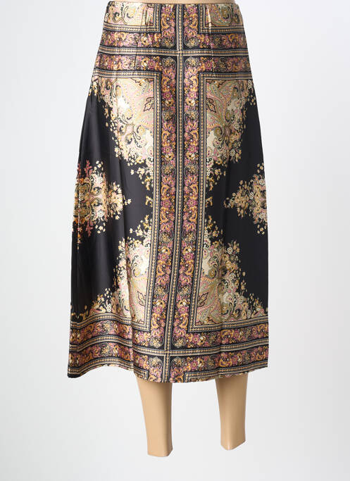 Fustă midi închidere cu fermoar lateral negru MOLLY BRACKEN femme