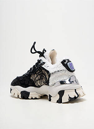 Adidași vârf rotund toc de 4 la 6 cm negru JOIA femeie