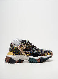 Adidași țesătură satinată toc de 4 la 6 cm verde JOIA femme