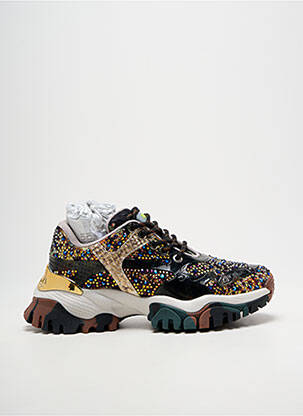 Adidași țesătură satinată toc de 4 la 6 cm verde JOIA femme