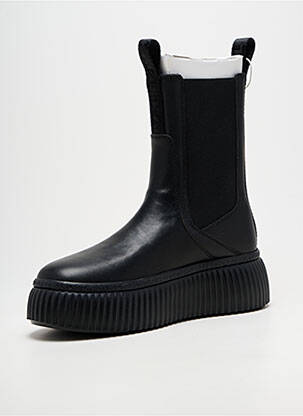 Botine/ghete țesătură satinată toc de 4 la 6 cm negru KARL LAGERFELD femeie
