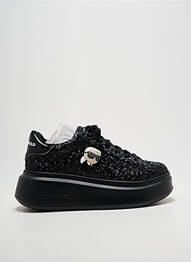 Adidași țesătură țesătură cu sclipici toc de 4 la 6 cm negru KARL LAGERFELD femme