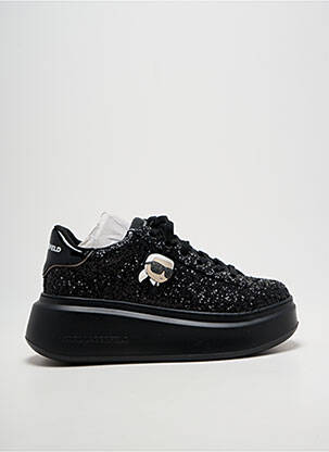 Adidași țesătură țesătură cu sclipici toc de 4 la 6 cm negru KARL LAGERFELD femme