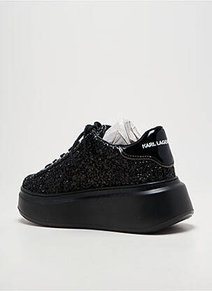 Adidași țesătură țesătură cu sclipici toc de 4 la 6 cm negru KARL LAGERFELD femeie