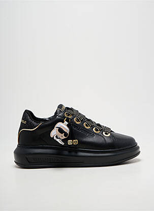 Adidași țesătură țesătură cu sclipici toc de 4 la 6 cm negru KARL LAGERFELD femme