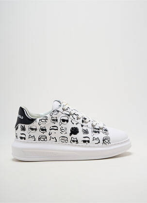 Adidași branț detașabil toc de 4 la 6 cm alb KARL LAGERFELD femme