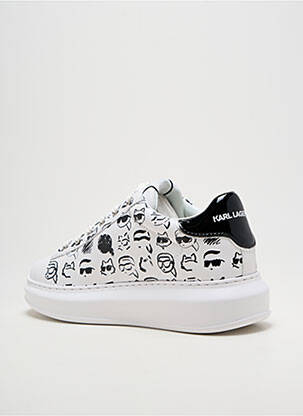 Adidași branț detașabil toc de 4 la 6 cm alb KARL LAGERFELD femeie