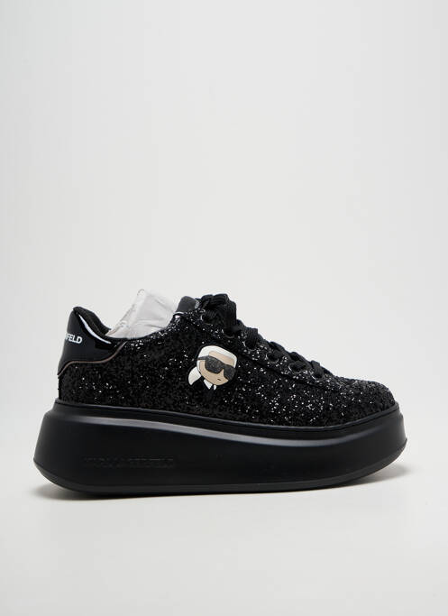 Adidași țesătură țesătură cu sclipici toc de 4 la 6 cm negru KARL LAGERFELD femme