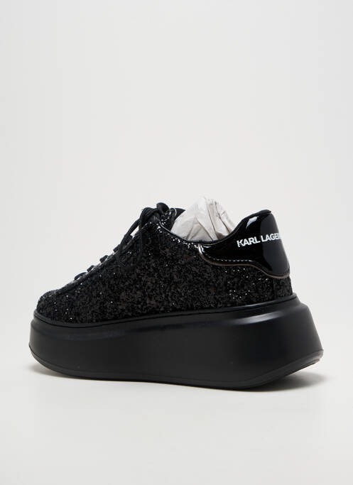 Adidași țesătură țesătură cu sclipici toc de 4 la 6 cm negru KARL LAGERFELD femme