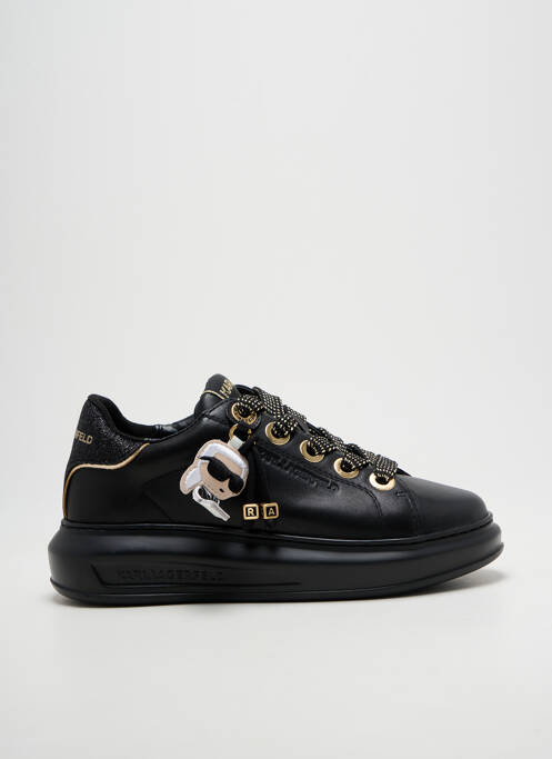 Adidași țesătură țesătură cu sclipici toc de 4 la 6 cm negru KARL LAGERFELD femme