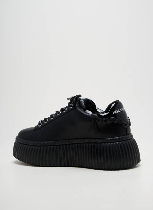 Adidași țesătură satinată toc de 4 la 6 cm negru KARL LAGERFELD femme