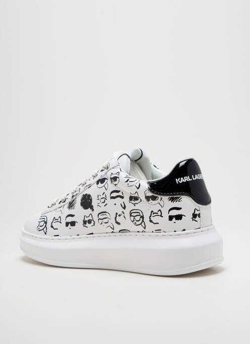 Adidași branț detașabil toc de 4 la 6 cm alb KARL LAGERFELD femme