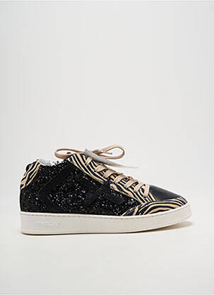 Adidași țesătură țesătură cu sclipici toc plat până la 3 cm negru TWELVE femeie
