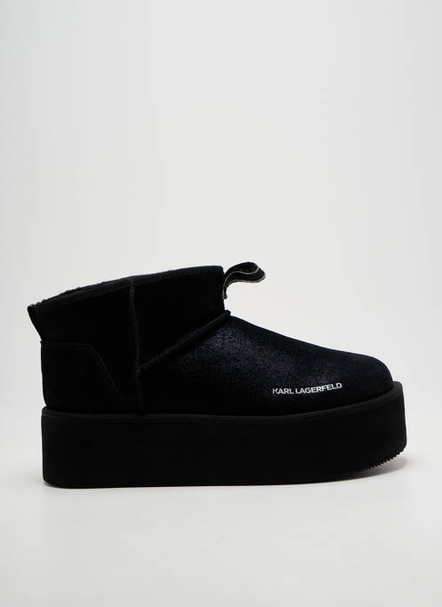 Botine/ghete umplută toc de 4 la 6 cm negru KARL LAGERFELD femme