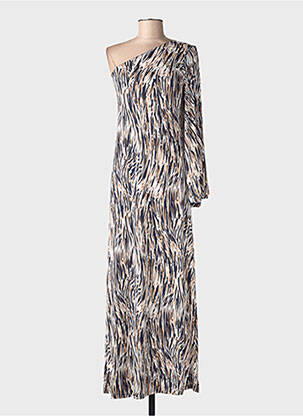 Rochie lungă mâneci lungi mâneci lungi bej AU SOLEIL DE ST TROPEZ femeie