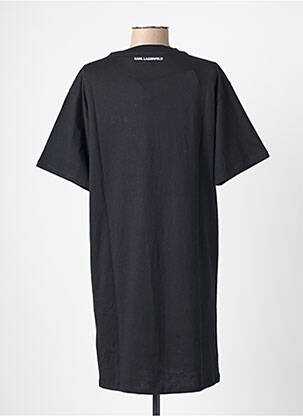 Rochie midi mâneci scurte mâneci scurte negru KARL LAGERFELD femeie