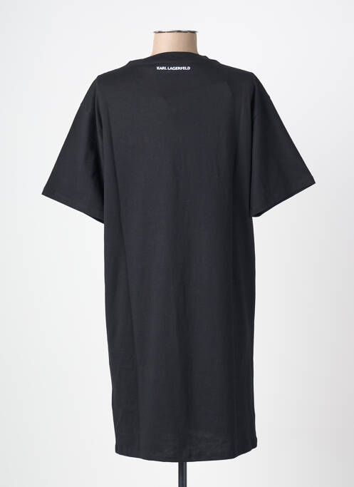 Rochie midi mâneci scurte mâneci scurte negru KARL LAGERFELD femme