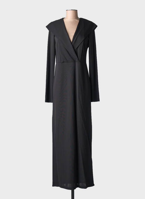 Rochie lungă croială cambrată mâneci lungi negru TWINSET femme