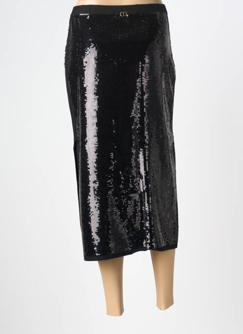 Fustă lungă croială dreaptă negru TWINSET femme