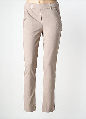 Pantalon slim talie elastică mărime normală bej BRANDTEX femeie