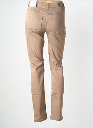 Pantalon slim țesătură poplin mărime normală maro BRANDTEX femeie