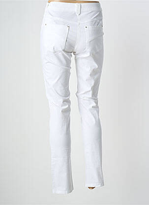 Pantalon slim țesătură poplin mărime normală alb BRANDTEX femeie