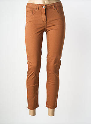 Pantalon 7/8 elasticitate mărime normală maro COPENHAGEN femeie