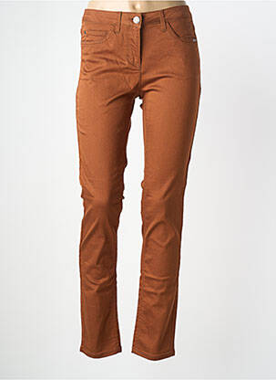 Pantalon slim elasticitate mărime normală maro BRANDTEX femeie