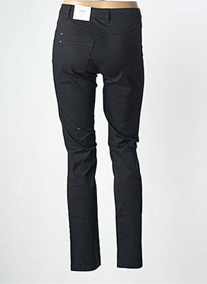 Pantalon slim țesătură poplin mărime normală negru BRANDTEX femeie