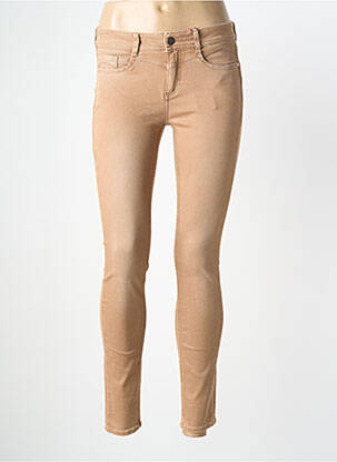 Pantalon slim țesătură poplin mărime normală maro STREET ONE femeie