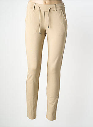Pantalon slim talie elastică mărime normală bej COPENHAGEN femeie