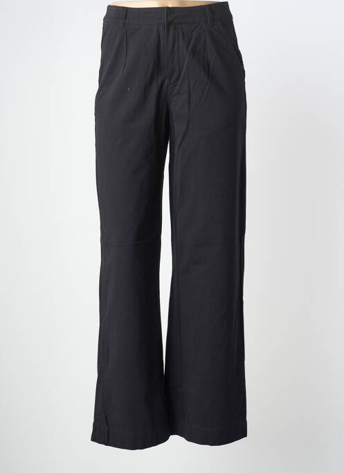 Pantalon larg țesătură poplin mărime normală negru LA FIANCÉE femme