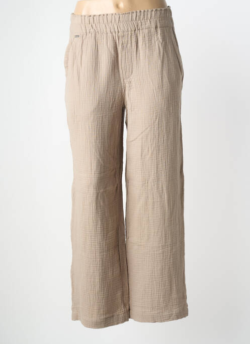 Pantalon larg mărime normală mărime normală bej STREET ONE femme
