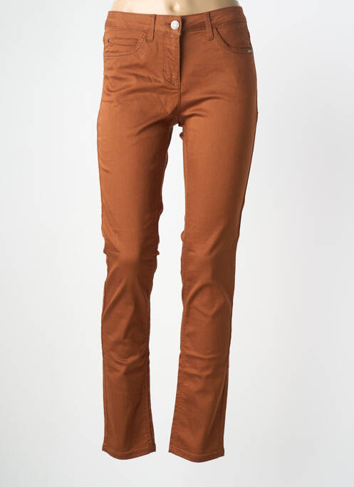 Pantalon slim elasticitate mărime normală maro BRANDTEX femme