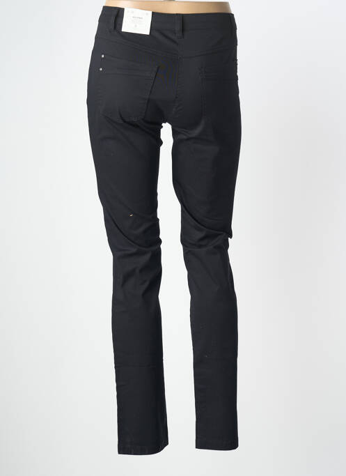 Pantalon slim țesătură poplin mărime normală negru BRANDTEX femme