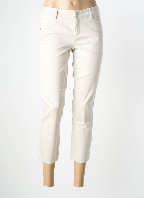 Pantalon trei sferturi elasticitate mărime normală bej STREET ONE femme
