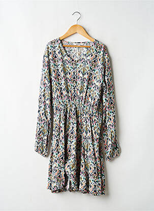 Rochie midi guler rotund mâneci lungi alb GARCIA fată