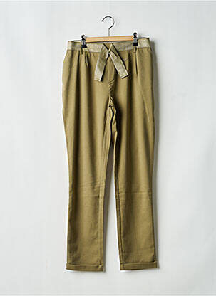 Pantalon drept croială dreaptă talie cu cleme verde ONLY fille