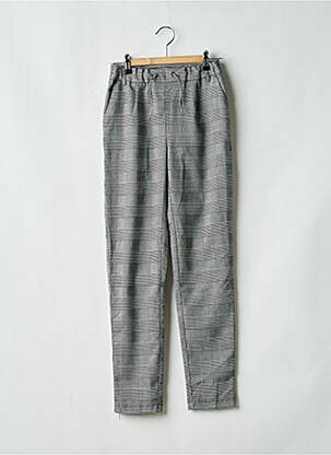 Pantalon drept buzunare talie elastică gri ONLY fille