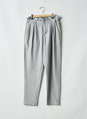 Pantalon drept croială dreaptă talie elastică gri IKKS fată