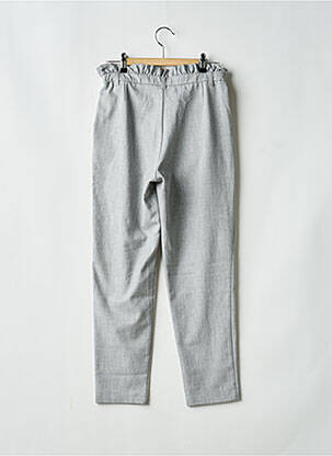 Pantalon drept croială dreaptă talie elastică gri IKKS fată