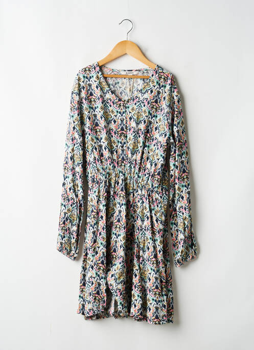 Rochie midi guler rotund mâneci lungi alb GARCIA fille