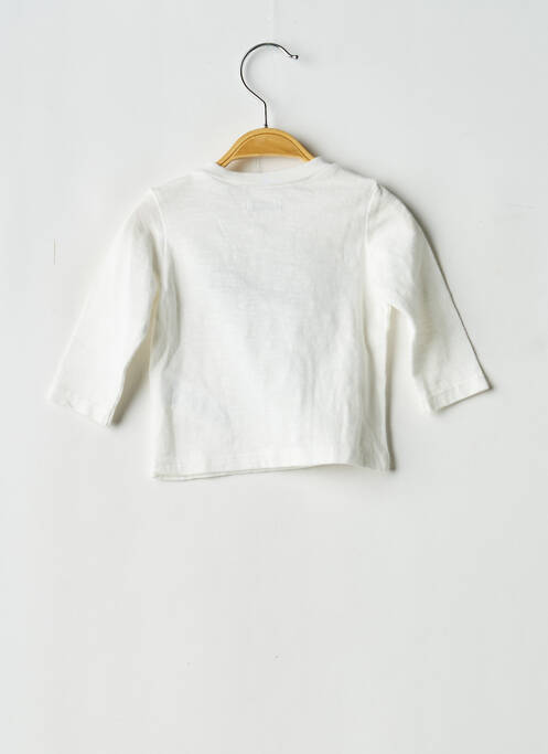 Tricou croială dreaptă mâneci lungi alb IKKS fille