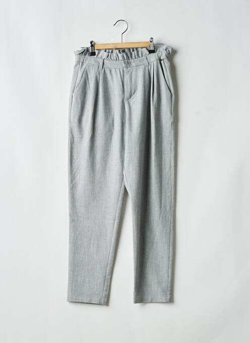 Pantalon drept buzunare talie elastică gri IKKS fille
