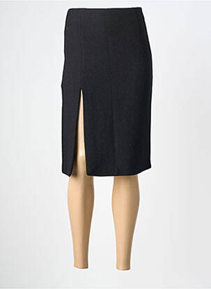 Fustă midi talie cu cleme negru GRACE & MILA femme