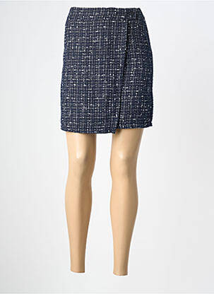 Fustă scurtă țesătură tweed albastru STREET ONE femme