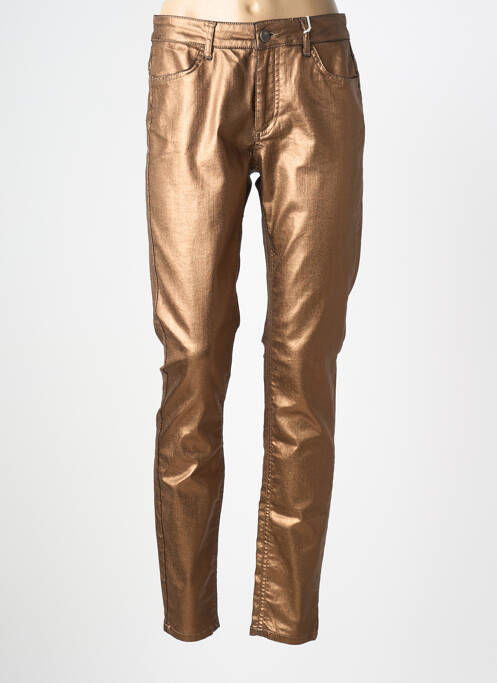 Blugi cu croială slim elasticitate mărime normală maro GEISHA femme