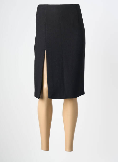 Fustă midi talie cu cleme negru GRACE & MILA femme