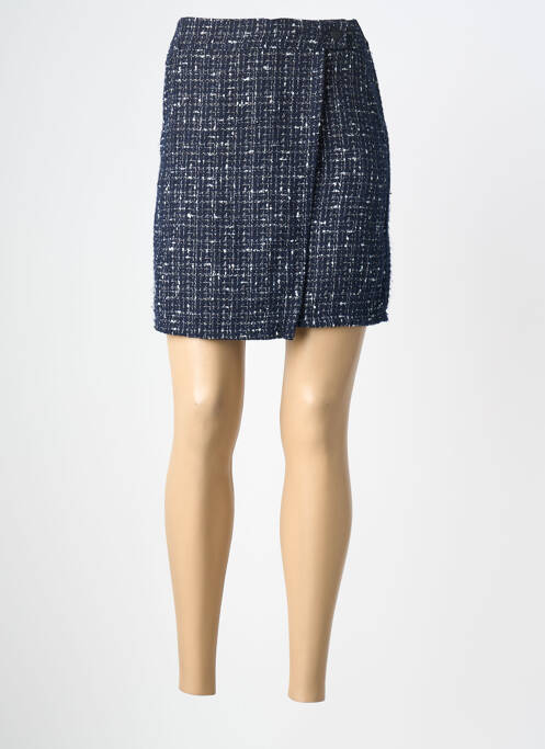 Fustă scurtă țesătură tweed albastru STREET ONE femme